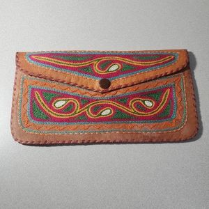 Leather Clutch Purse India Style
